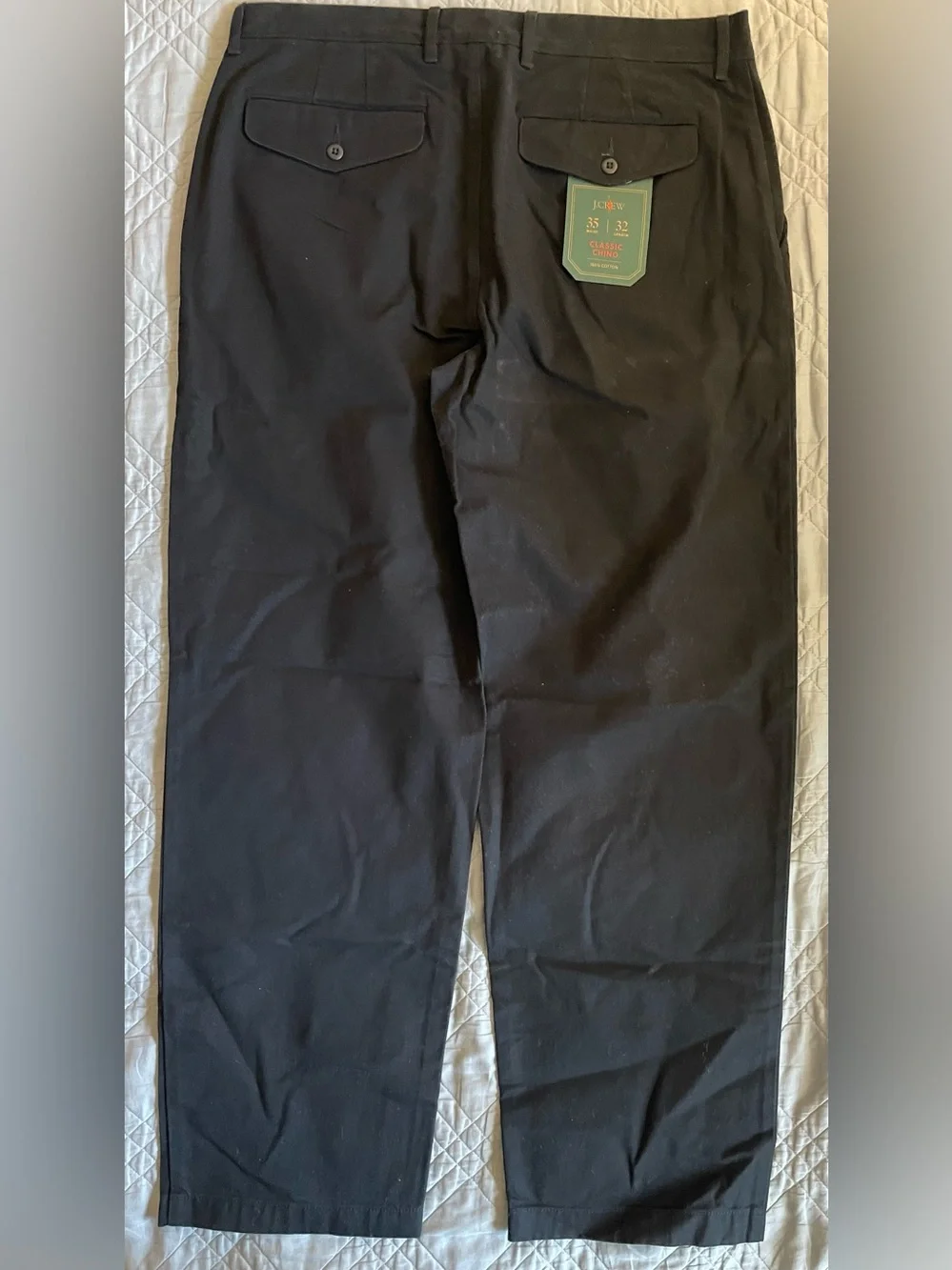 J. CREW Classic chino pant in Black Size 35/32 NWT $98 BE611